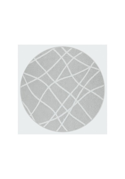 Modern Sisal 8002 Gri Krem Daire Leke Tutmayan Kaymaz Taban Salon Mutfak Koridor Balkon Halısı