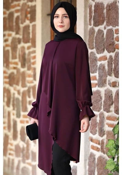 Esilanur Arya Tesettür Tunik Mürdüm