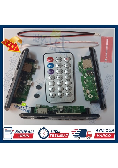 Bluetoothlu Oto Teyp Usb Sd Çevirici Aux Kumandalı Mikrofonlu