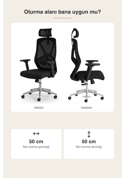 Upstyle Meltem Başlıklı Kumaş Ergonomik Çalışma Koltuğu Siyah 66 125 65 Cm