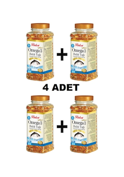 4 Adet - Balen Omega 3 200 Kapsül X 1380 MG