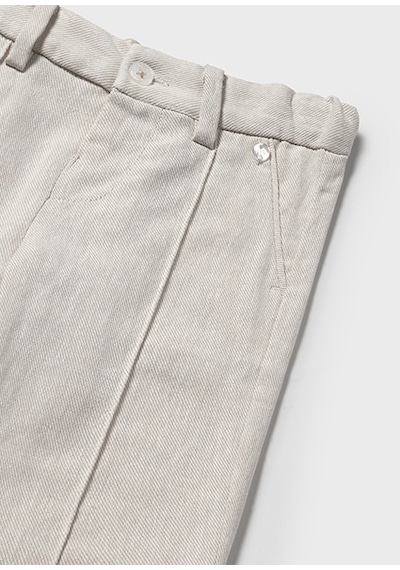 Mayoral 1576 Erkek Bebek Keten Pantalon Krem