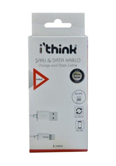 İ'think Silver Usb- A To Lightning Kablo 1 M - 8 Adet Tarı