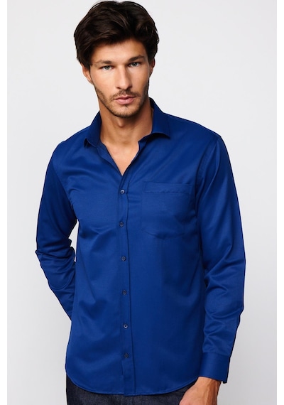 Tudors Erkek Regular Fit Klasik Kesim Kravatlık Armürlü İndigo Gömlek-29064 Indıgo İndigo Tudors Erkek Regular Fit Klasik Kesim Kravatlık Armürlü İndigo Gömlek-29064 Indıgo İndigo