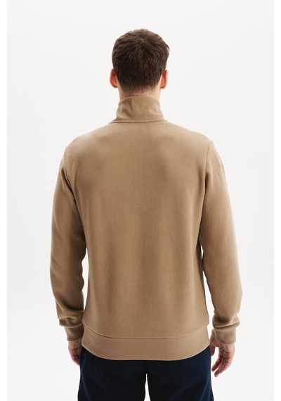 AR-MA Arma Erkek Pamuk Polyester Karışımlı Selanik Kumaş Yarım Fermuar Dik Yaka Sweatshirt Kazak K30404698002 Bej - Gri AR-MA Arma Erkek Pamuk Polyester Karışımlı Selanik Kumaş Yarım Fermuar Dik Yaka Sweatshirt Kazak K30404698002 Bej - Gri