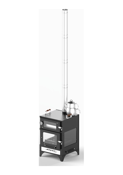 Hot Mood Four Glass Pro Kamp Sobası Siyah