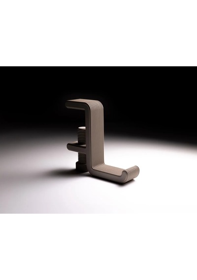 3d Baskı Masa Kenarı Kulaklık Askısı Çizgili Kulaklık Tutucu Sıkıştırmalı Kulaklık Askısı 10-40 Mm Masa - Gri Diğer