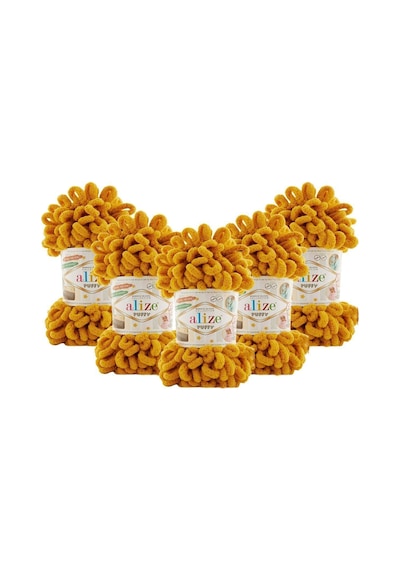 El Örgü Ipliği 5'li Paket - 02 Hardal - 100 Gr. 9 Mt. Parmak Örgü Ipi