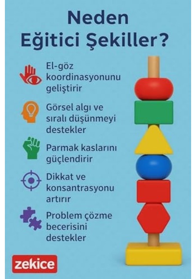 Eğitici Şekiller Ipe Dizme Boncuk Sıralama Speedy Bak Diz Boz Oyunu