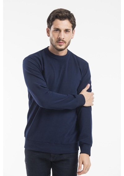 Süperlife Erkek Bisiklet Yaka Regular Fit İnce Sweatshirt Spr 20k30 NAVY