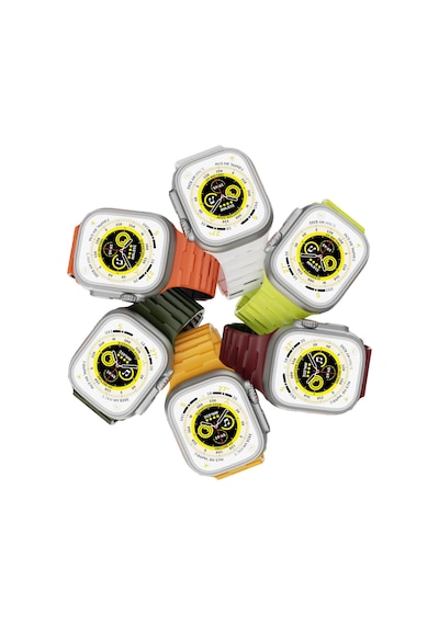 Newface - 475 - Apple Watch Uyumlu Ultra 49mm Wowen Kordon - Glblseme - - Turuncu