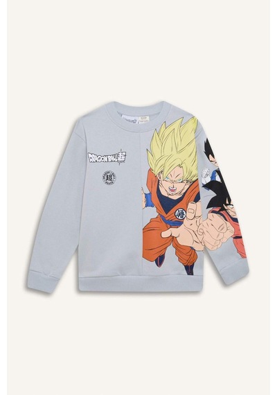 DeFacto Erkek Çocuk Dragon Ball New Bisiklet Yaka Sırt Baskılı Kalın Sweatshirt D6814A824WNGR297
