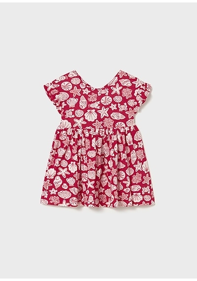 Mayoral Kız Bebek Desenli Elbise Kırmızı - 01925