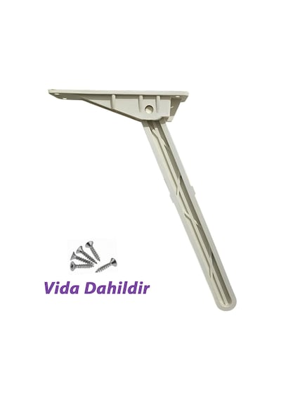 4 Adet Katlanabilir Beyaz Yer Sofra Ayağı Katlanır Yer Sofrası Sini Altı Plastik Ayak 22 Cm