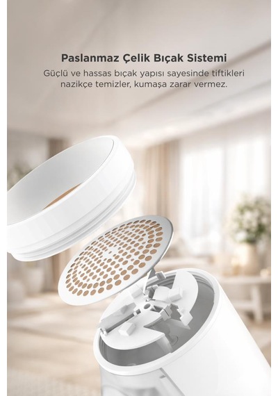 Şarjlı Tüy Ve Tiftik Temizleme Makinesi Extra Bıçaklı 708 Beyaz