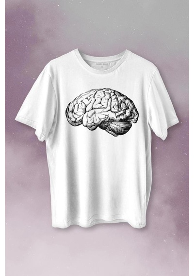 İnsan Beyni Kafayı Kulllan Beyin Zeka Baskılı Tişört Unisex T-shirt 001