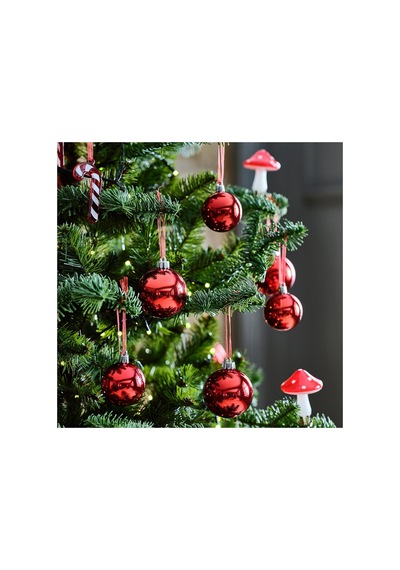 Ikea Vinterfint Noel Ağacı Süsü, Kırmızı, 20'li Set