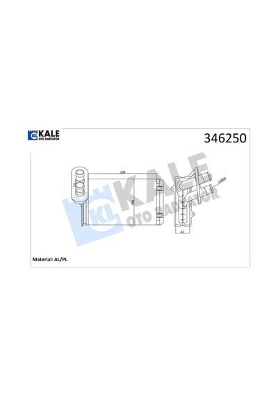 Kalorifer Radyatörü A3-caddy-golf-jetta-polo-ıbıza-cordoba-octavıa-1.4-1.6-1.8-1.9tdı-2.0 234 156 Kale Radyatör