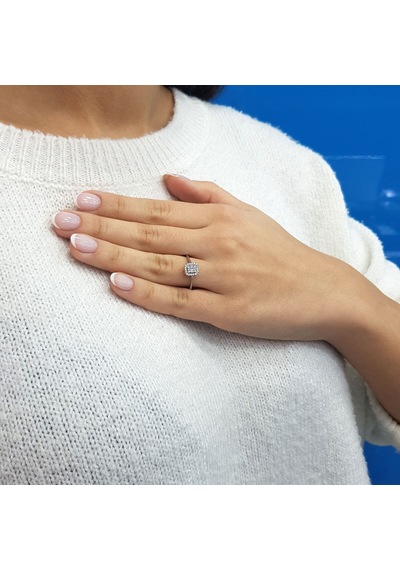 Lova 0,16 Karat Baget Pırlanta Yüzük - 1040515