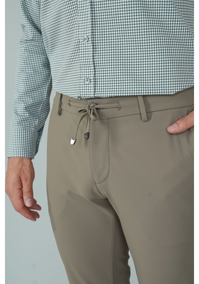 Bisse Bej Jagger Lastikli Rahat Spor Erkek Pantolon Pns24k24005 D07 Bej