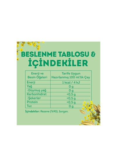 Rezene Bitki Süzen Poşet Çay 20li X 2 Adet