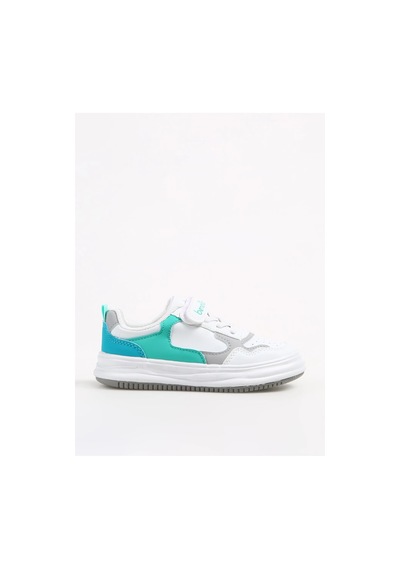 Benetton Beyaz - Gri Erkek Çocuk Sneaker Bnı-10025 Siyah