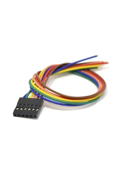 6 PİN 0,25MM KABLOLU DUPONT KABLO 20CM - TEK TARAFLI