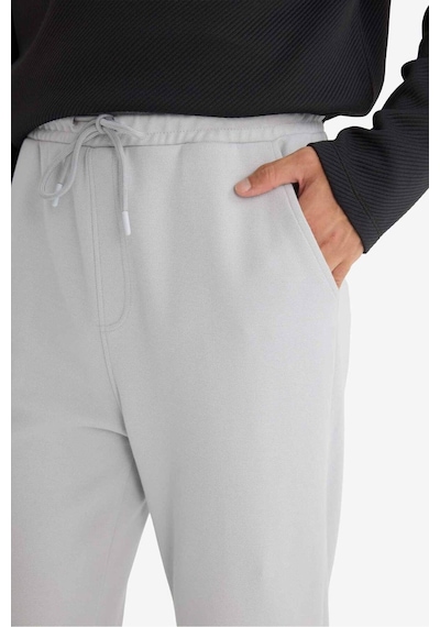 Defacto Regular Fit Beli Bağcıklı Düz Paça Eşofman Altı E7829ax25augr184 Gri