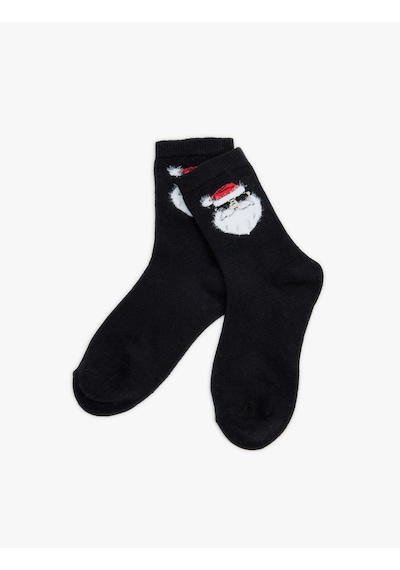 Koton Noel Baba Baskılı Soket Çorap Pamuklu Siyah 5wkb80068aa Siyah Koton Noel Baba Baskılı Soket Çorap Pamuklu Siyah 5wkb80068aa Siyah