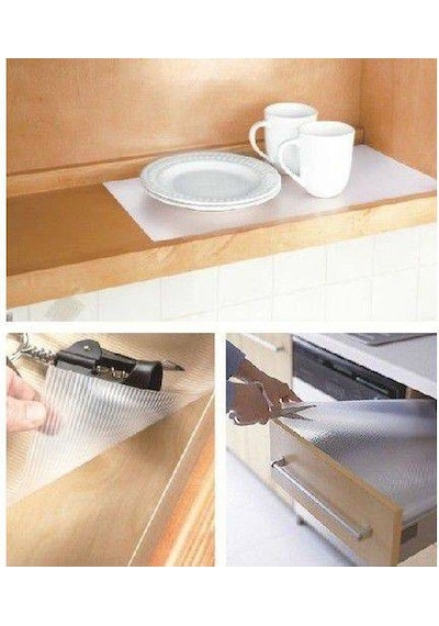 Şeffaf Raf Örtüsü Dolap Içi Kaydırmaz Örtü 45 Cm X 10 M N1135499 Çok Renkli