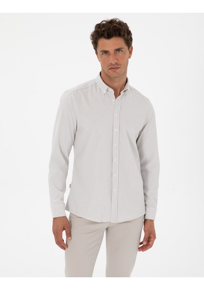 Pierre Cardin Erkek Vizon Gömlek Desenli 50311396-vr052 Vizon