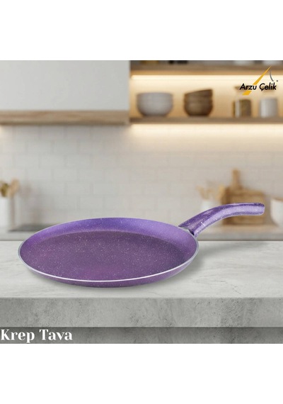 30 Cm Granit Krep Tavası - Violet Violet