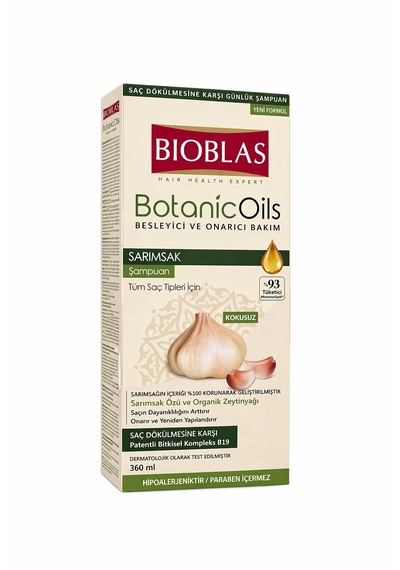 Bioblas Botanic Oils Sarımsak Şampuan 360 Ml Kokusuz Bitkisel Bakım Şampuanı Tüm Saç Tipleri