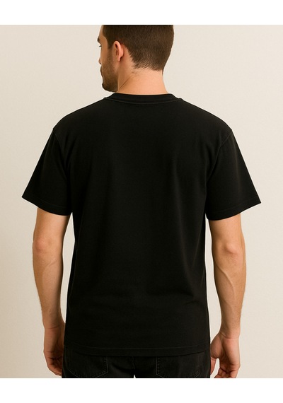 Sarı Bemeve Baskılı T-shirt Siyah
