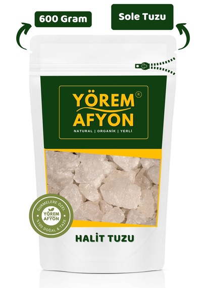 Yörem Afyon Doğanın Yer Altındaki Sessiz Gücü Kristal Yüksek Mineralli Saf Halit Tuzu Sole Tuzu 600gr.