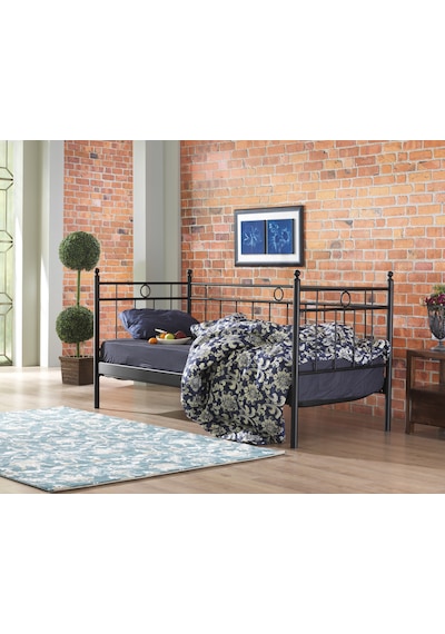 Bedliga Alpas Daybed Ferforje Metal Tek Kişilik Karyola 90X200