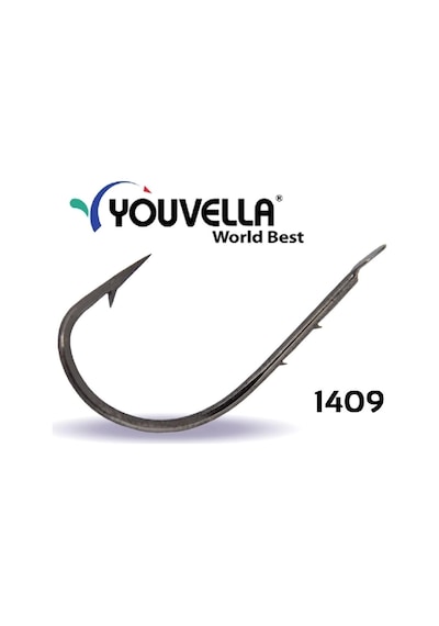 Youvella 1409 505 Çift Tırnak Olta İğnesi No:1/0 - Standart