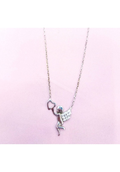 Oriental Kuyumculuk Jewellery Kalpli Melek Gümüş Kolye Gümüş