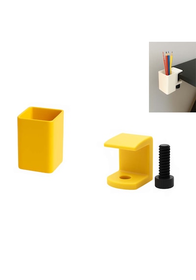 Özel 3d Baskı Kalemlik Modüler Masa Düzenleyici Tak Çıkar Düzenleyici Ebat: 8 Cm X 5 Cm X 4,8 Cm Sarı