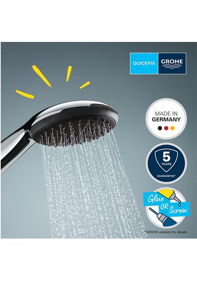 Grohe Vitalio Start 110 3f Mafsalli Set Krom, Siyah