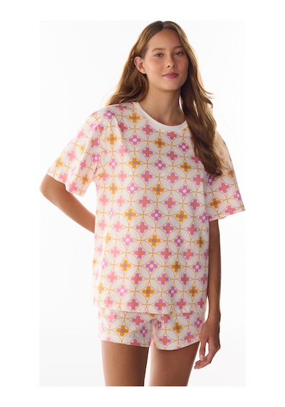 Penti Flora Çiçekli Kısa Kollu Şort Pijama Takımı Çok Renkli