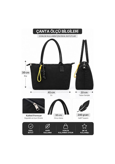 Vıatox Vx-028 Kadın Günlük Su Geçirmez Günlük Omuz Çanta Siyah