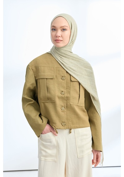 Armanda Organic Touch Viskoz Şal- 3601 Soft Yeşil