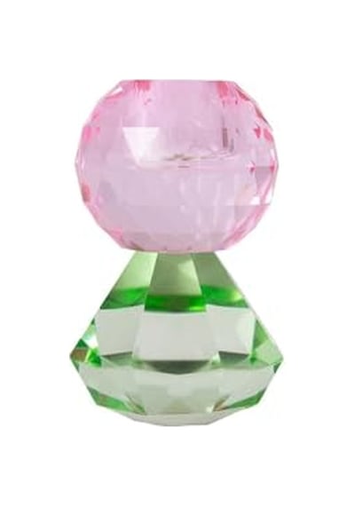 Kristal Mum Tutucu, Bebek Pembesi, Nane Rengi, 10x6 Cm Diğer 38876972