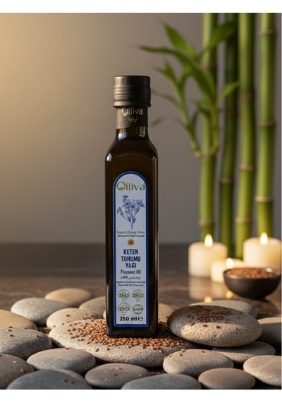 %100 Doğal Keten Tohumu Yağı 250 Ml Soğuk Sıkım Cam Şişe