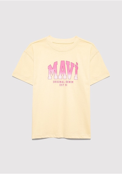 Mavi - Mavi Logo Baskılı Sarı Tişört 7610386-70024 Sarı