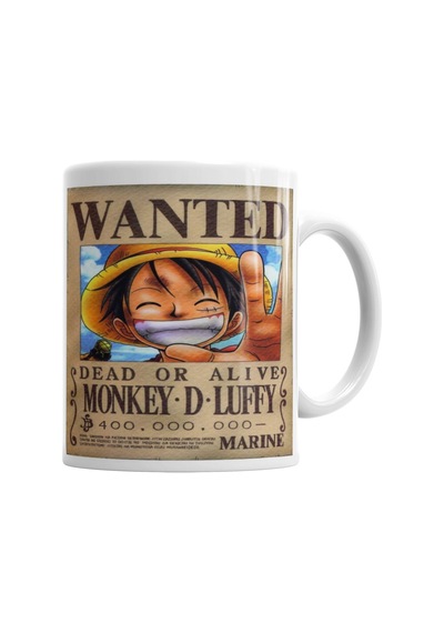One Piece Wanted Luffy Kupa Bardak Porselen No30716 Karışık