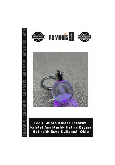 Ledli Galata Kulesi Tasarımı Kristal Anahtarlık Hatıra Eşyası Hatıralık Eşya Kullanışlı Obje