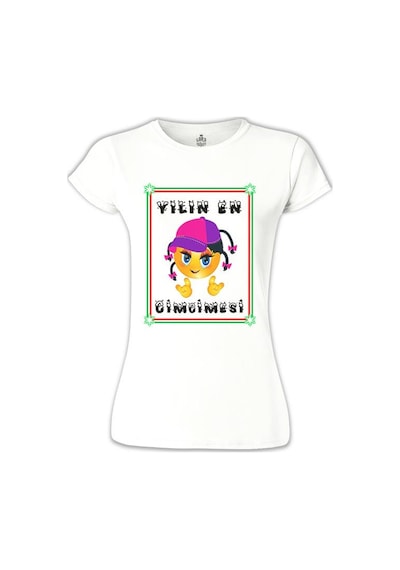 Yılın En Afacanı Beyaz Kadın Tshirt 001