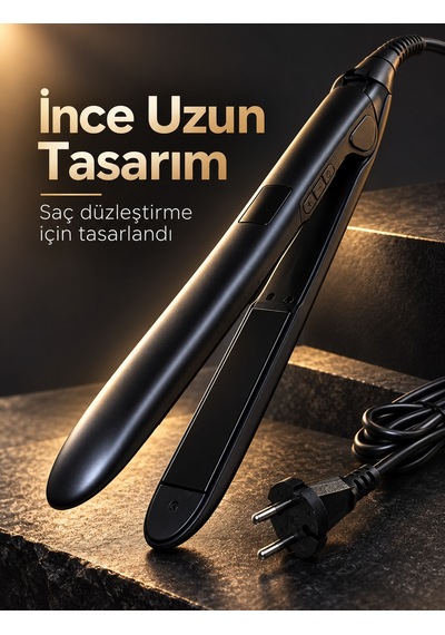 %100 Katı Seramik Plakalı Lcd Ekranlı Saç Düzleştirici - Lisinya Çok Renkli